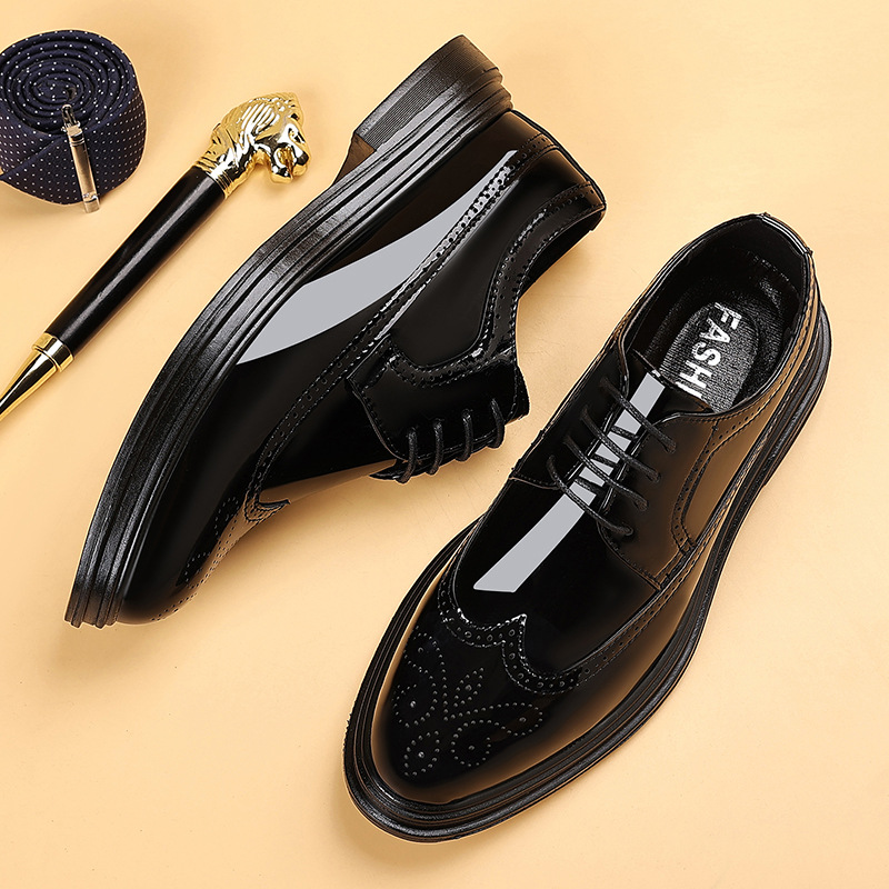 Men Shoes Oxford - أحذية رجالية رسمية من الجلد اللامع