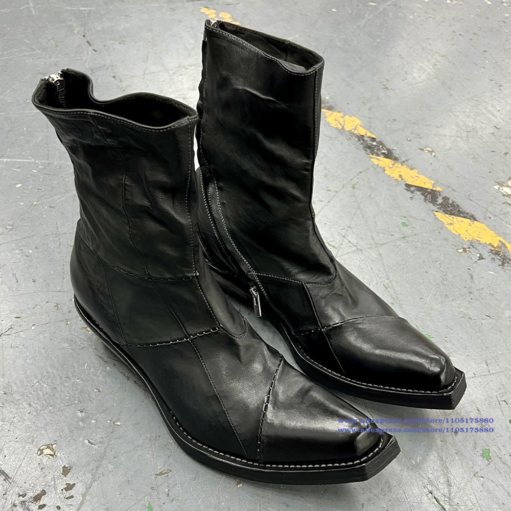 Men Shoes Type - أحذية رجالية جلدية سوداء مدبب تو