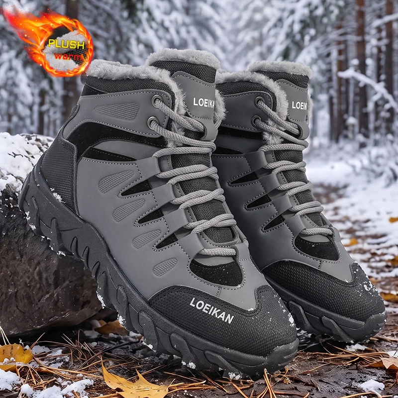 Winter Boot Insulated - أحذية شتوية للرجال مبطنة بالفرو، عالية