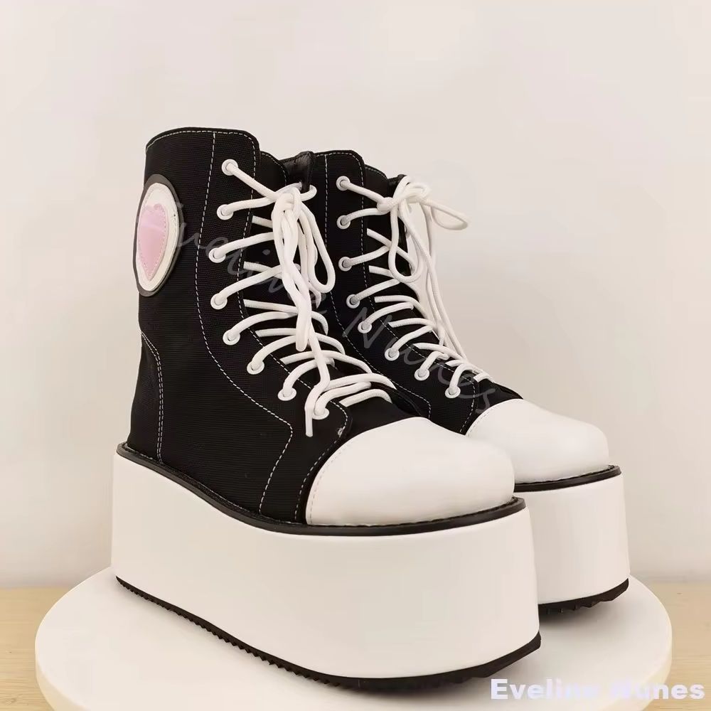 Canvas Sneaker High - سميكة سوليد عالية أعلى حذاء قماش