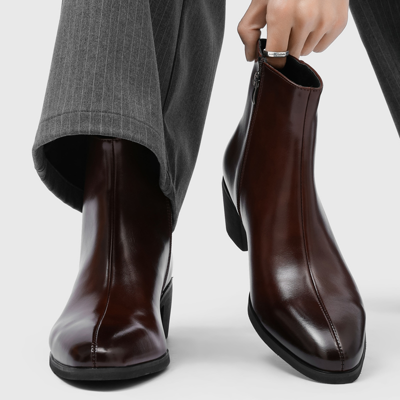 Shoes Heels Men - أحذية رجالية بسيطة وعصرية بكعب عالٍ