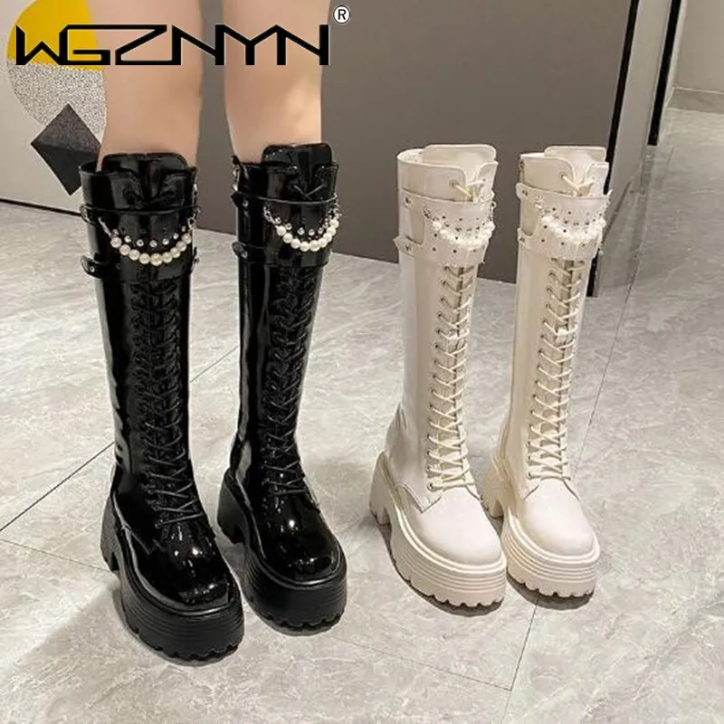 Winter Boot Insulated - الشتاء الجلود الدافئة أفخم أحذية النساء