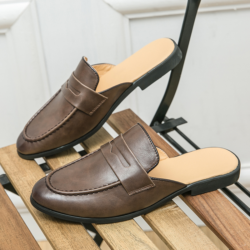 Shoes Heels Men - أحذية جلدية رجالية أنيقة نصف كعب،