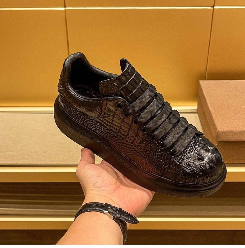 Men'S Shoes Hugo Boss - 2025 الصيف التمساح طباعة الأسود الرجال
