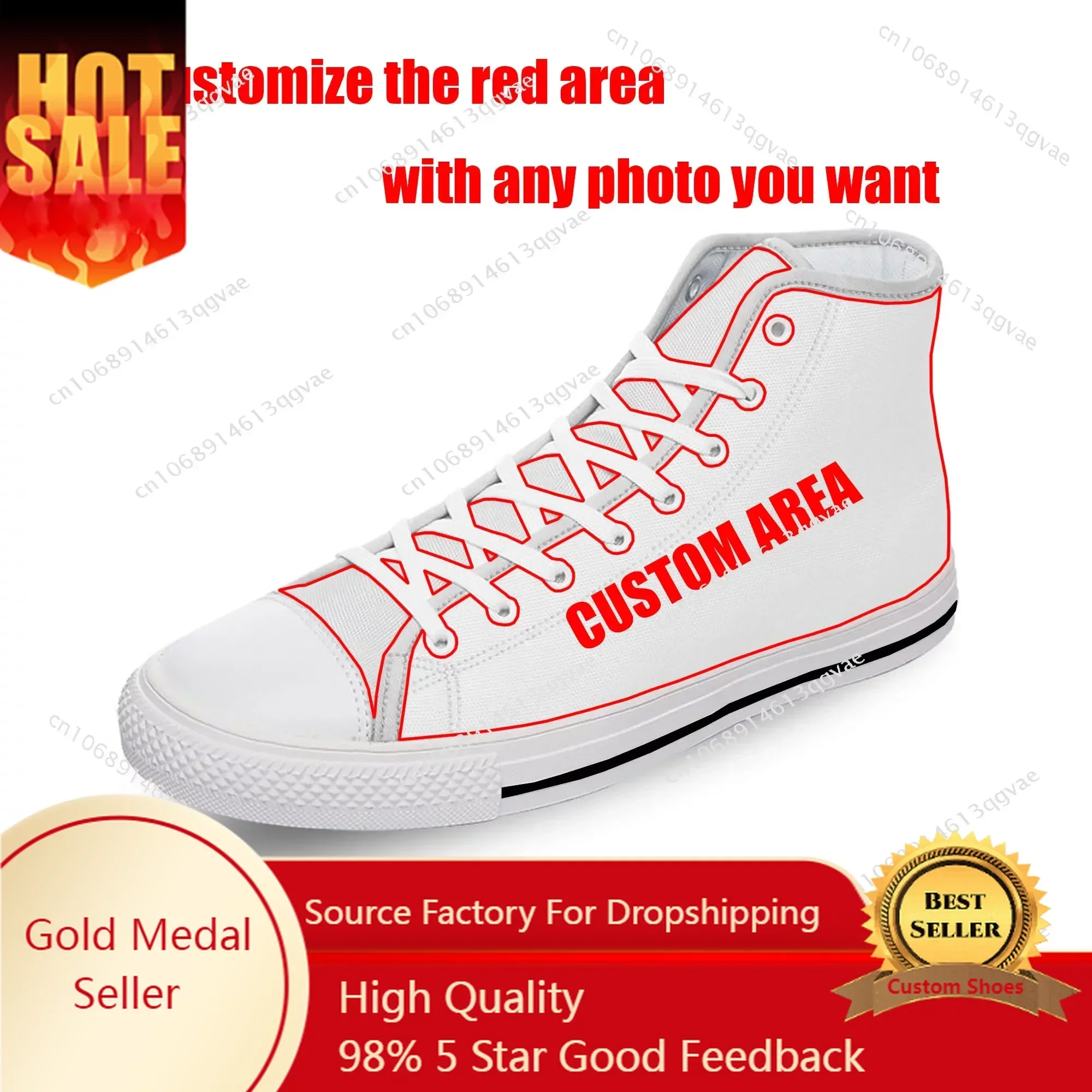 Canvas Sneaker High - قماش أحذية رياضية مخصصة للرجال والنساء