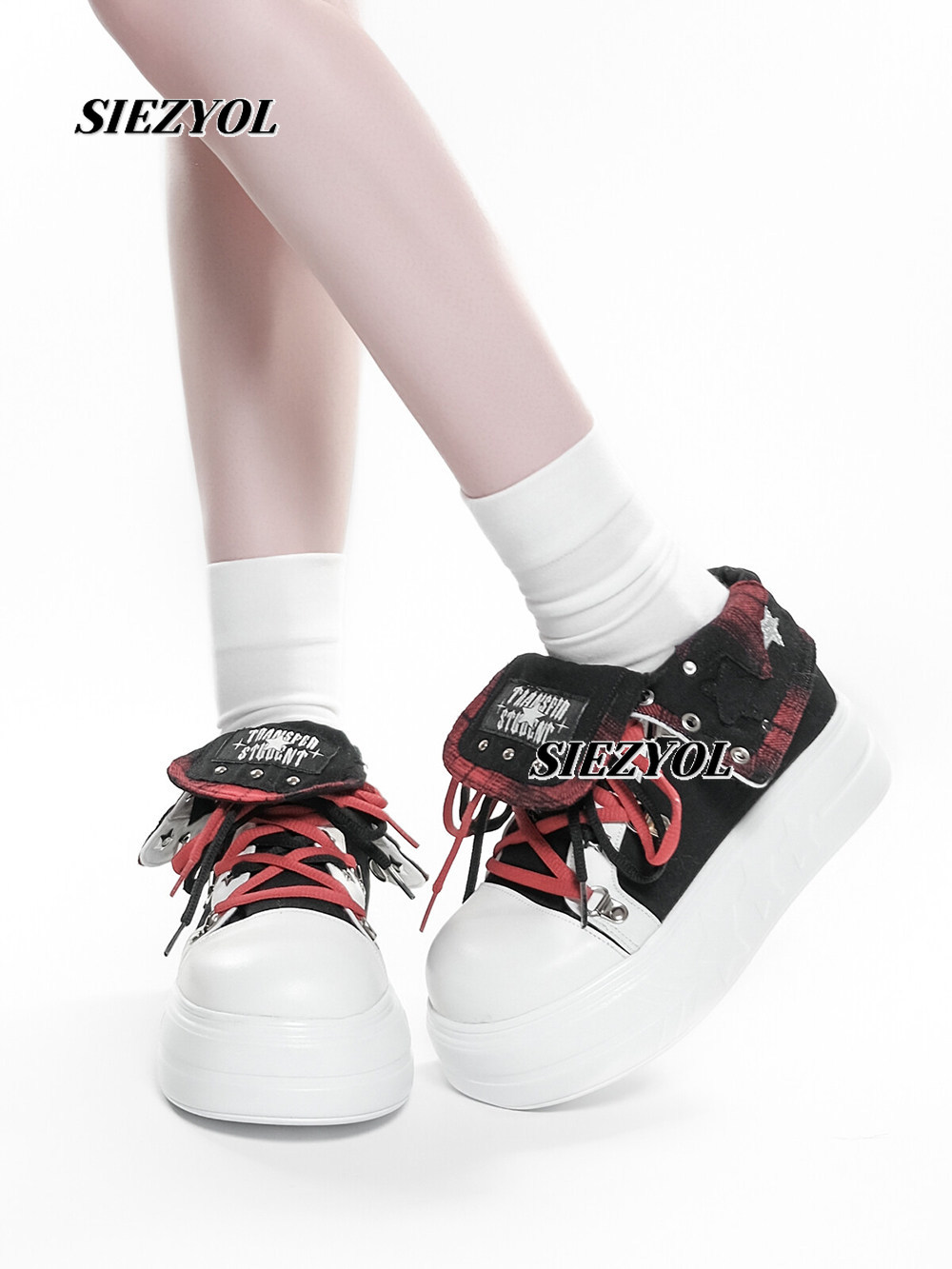 Canvas Sneaker High - أحذية رياضية جديدة للخريف بنعل سميك