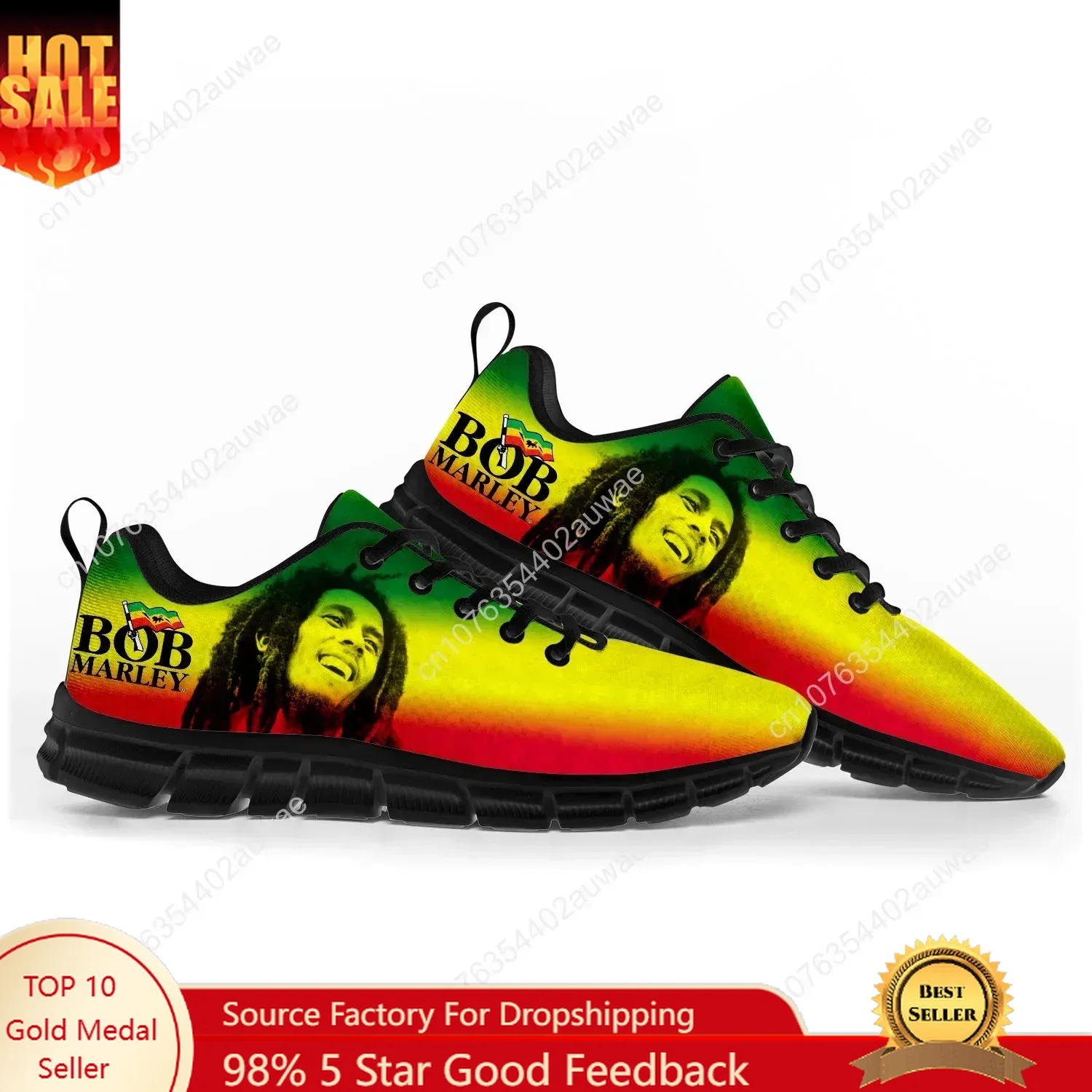 Men Shoes Marks - بوب مارلي الريغي الراستا الموسيقى المغني