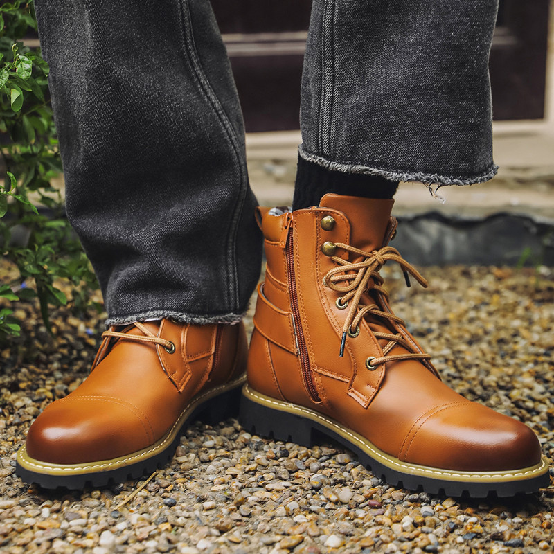 Men Shoes Oxford - أحذية رجالية جلدية عصرية للخريف والشتاء،