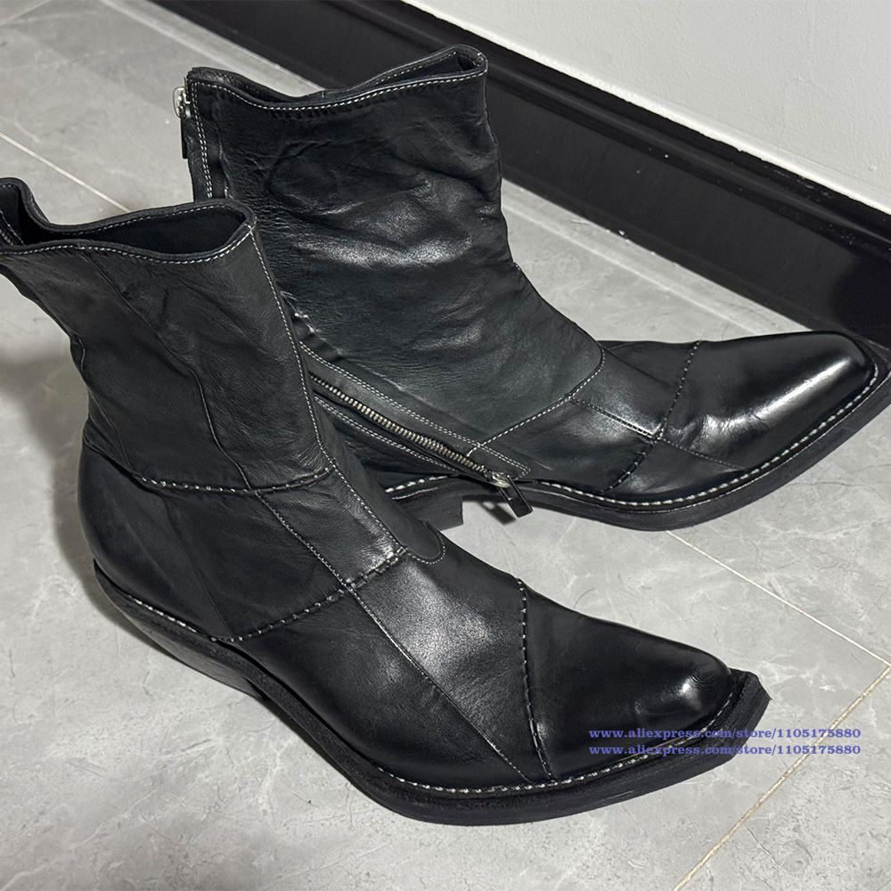 أحذية رجالية جلدية سوداء مدبب  - مراجعة Men Shoes Type وسعره