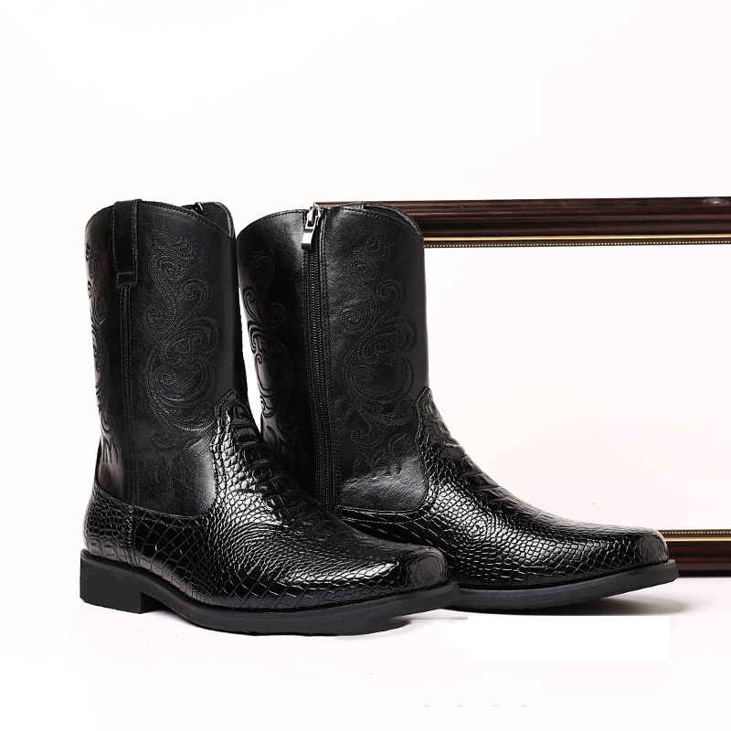 أحذية غربية من جلد التمساح الم - مراجعة Shoes Heels Men وسعره