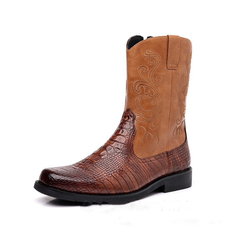 أحذية غربية من جلد التمساح الم - مراجعة Shoes Heels Men وسعره