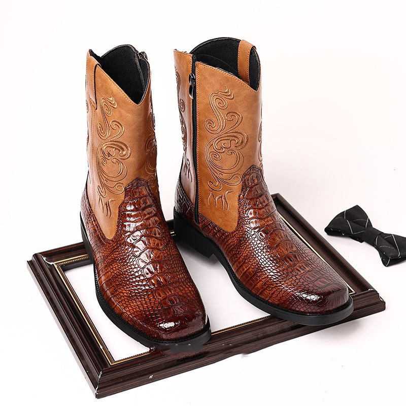 أحذية غربية من جلد التمساح الم - مراجعة Shoes Heels Men وسعره