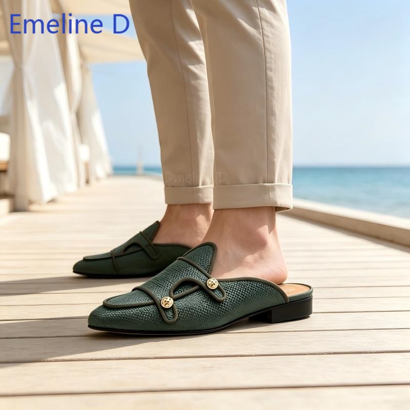 حذاء مسطح منسوج بدون كعب مفتوح - مراجعة Shoes Heels Men وسعره